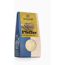 Pfeffer weiß gemahlen bio 35 g – Fein gemahlener Bio-Pfeffer von SONNENTOR