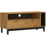 vidaXL FLAM TV-Lowboard 110x40x50 cm Braun Massivholz