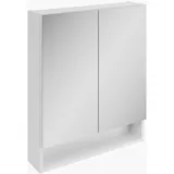 Fackelmann Hängeschrank mit 2 Spiegeltüren 60 cm x 71,8 cm x 15,8 cm Weiß
