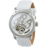 Ingersoll Uhr Blues IN4901WH Damenuhr Automatik Silber Leder Weiß Armbanduhr NEU