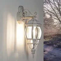 Licht-Erlebnisse Laterne Aluminium H 54,0 cm E27 IP44 Weiß Gold