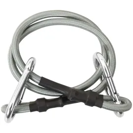 vidaXL Seile mit Karabiner 4 Stk. Gummi Schwarz/Silber