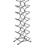 JUSTINUS Flaschenregal 15 x 25 x 69,5 cm Schwarz matt