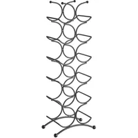 JUSTINUS Flaschenregal 15 x 25 x 69,5 cm Schwarz matt