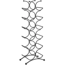 JUSTINUS Flaschenregal 15 x 25 x 69,5 cm Schwarz matt