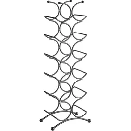 JUSTINUS Flaschenregal 15 x 25 x 69,5 cm Schwarz matt