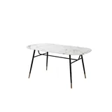 Möbilia Alannah 160 x 77 x 90 cm schwarz-weiß