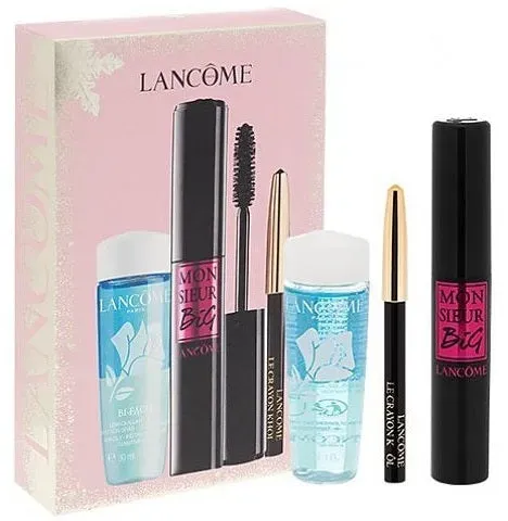 Set Lancome Monsieur Big Mascara 01 + Bifacil Augen Make-up Entferner 30ml + Khol Eye Pen Mini 027 Noir