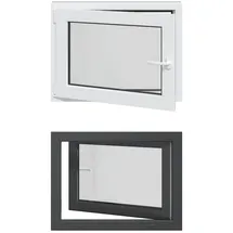 vidaXL Kellerfenster RISOR 80 x 60 cm grau