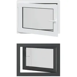 vidaXL Kellerfenster RISOR 80 x 60 cm grau