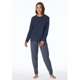 SCHIESSER Uncover by SCHIESSER "Uncover Nightwear", (2 tlg) Schlafanzug 44, Dunkelblau) - 44