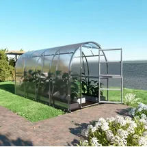 klasika greenhouses Klasika Slim Gewächshaus verzinkt Transparent HKP 6 mm 8 m2