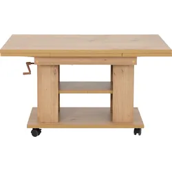 Couchtisch HELA "Couchtisch Emil", braun (artisan eiche), Stufenlos verstellbar, 4 Rollen, Tische