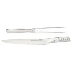 WEBER Tranchierset, Edelstahl, silberfarben