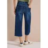 Cecil 3/4 Wide Leg Jeans im Loose Fit - Blau