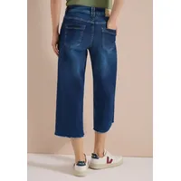 Cecil 3/4 Wide Leg Jeans im Loose Fit - Blau