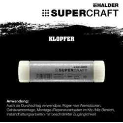 Halder Nylon-Durchschläger und Nylon-Klopfer, rückschlagfrei 40 mm