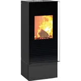 Wodtke Kaminofen Casa Duo, 6 kW, black, mit Sockel black