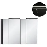 Lomadox Bad Spiegelschrank mit LED Beleuchtung 120 cm breit in anthrazit, B/H/T: ca. 120/80/16 cm