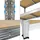 ECD Germany Schwerlastregal Metall 200x100x50 cm verzinkt grau 5 MDF-Platten