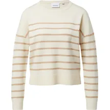 Comma, Feinstrickpullover mit Strukturstreifen Beige 46