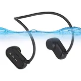 IPX8 Wasserdicht Schwimm Kopfhörer Kabellos Bluetooth 5.0 mit 16G-Speicher für Schwimmen Laufen, Knochenschall Drahtlose Kopfhörer MP3 Musikplayer, Sportkopfhörer mit offenem Ohr & Mikrofon 16GB