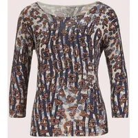 Madeleine Edler Druckpullover mit 3/4-Arm Wollweiß 44