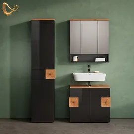 livinity Livinity® Waschbeckenunterschrank Tanaro, Anthrazit, 73.1 x 64 cm