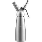 VINGO Sahnespender 0,5 L Aluminium Sahnesyphon Mit 3 Edelstahl Deko-Düsen und Reinigungbürste für die Zubereitung von Schlagsahne, Creme, Mousse N2O