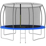 vidaXL Trampolin Set 366 cm inkl. Sicherheitsnetz blau