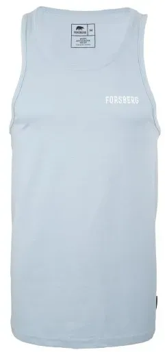 FORSBERG Tanktop mit Logo auf Brust und Rücken  / pastellblau / L