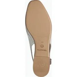 TAMARIS Damen Sling Pump flach, weiß, 41 EU