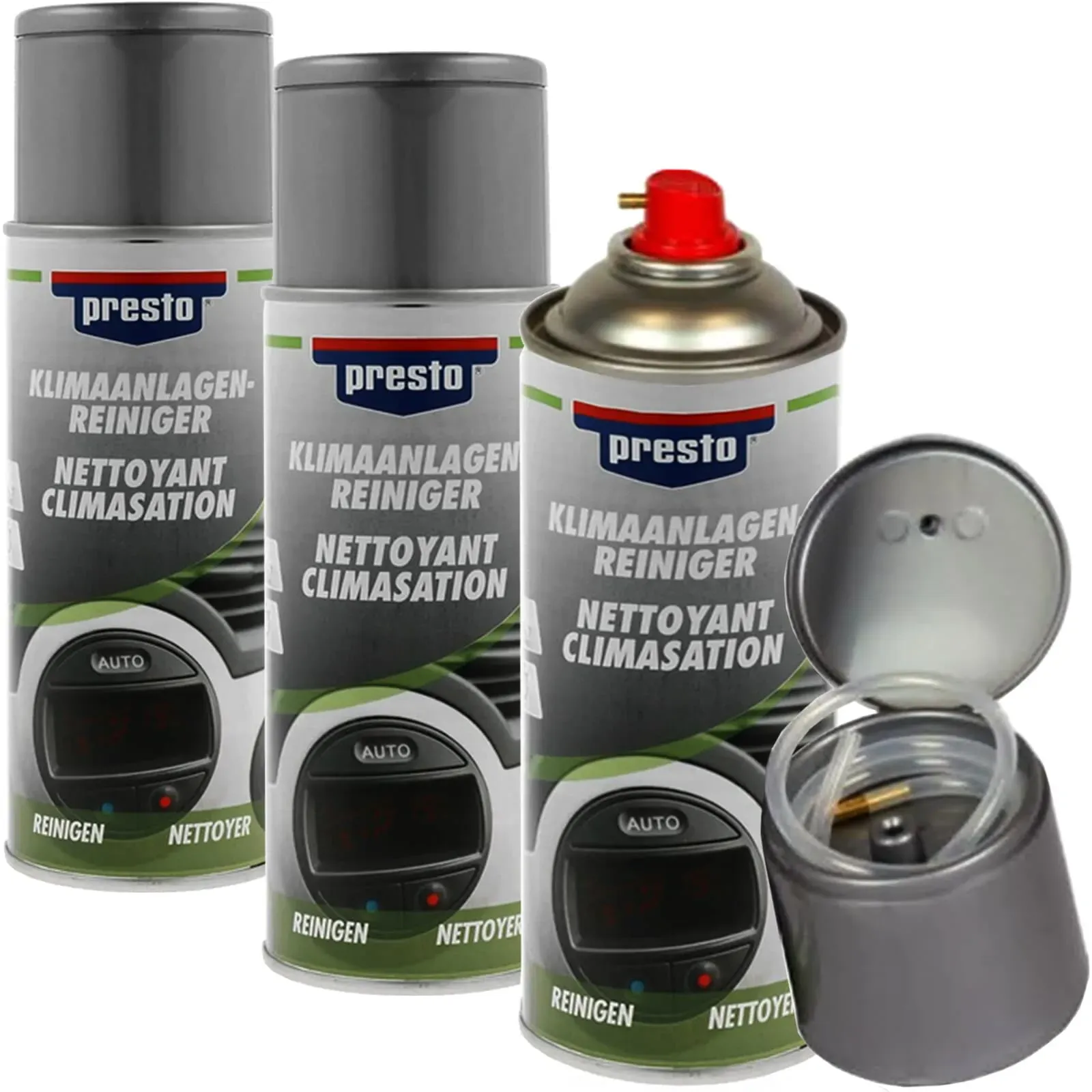 3x400ml Presto Klimaanlagenreiniger Spray Reiniger Desinfektion Dose Klima-clean: Presto: 215995