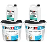 Hangato GmbH Fertigspachtel 40 kg und Tiefgrund 10 L