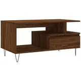 furnicato Couchtisch Braun Eiche 90 x 45 x 49 cm