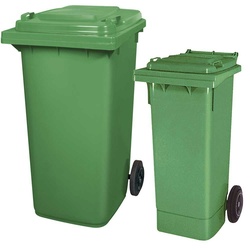 BRB Set mit 1x DIN Mülltonne 80 Liter grün und 1x DIN Mülltonne 240 Liter grün