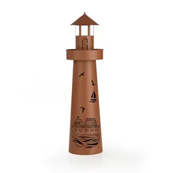 Hoberg LED Deko-Leuchtturm in Rost-Optik