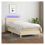 vidaXL Boxspringbett 100 x 200 cm Creme