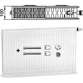 Kermi Ventilheizkörper 2000 x 400 mm Typ 22 400 W weiß links