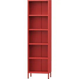 Jan Nowak Bücherregal Metall 50 x 180 x 35 cm Rot