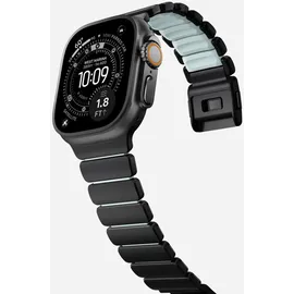 Nomad Stratos Band Titanium Black 49mm Icy Blue Glow