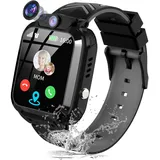 JUBUNRER Smartwatch Kinder mit GPS und Telefon GPS Tracker Kinder Telefonuhr SOS Wecker Schulmodell Wasserdicht Kamera Spiele Armbanduhr Kinderuhr Junge Mädchen Kinder Smartwatch Kindergeschenke-