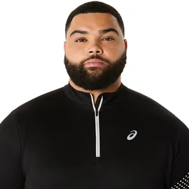 Asics Icon Half-Zip Herren Longsleeve, schwarz - Performance Black - 2XL