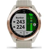 Garmin Approach S42 roségold mit sandfarbenem Armband