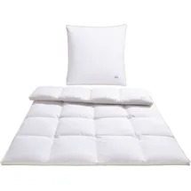 Balette Daunenbettdecke + Kopfkissen »140 Jahre Balette, in 5 Wärmeklassen, Made in Germany, Downpass« Bettwaren-Set, 135x200 oder 155x220 cm & Kissen 80x80 cm weiß