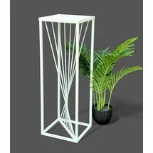 DanDiBo Ambiente Blumenhocker Metall 70 cm Weiß