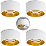 SSC-LUXon OLINO 4x LED Deckenspot rund Aluminium gold/silber