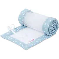 babybay Nestchen Mesh-Piqué passend für Modell Maxi, Boxspring und Comfort, azurblau Sterne weiß