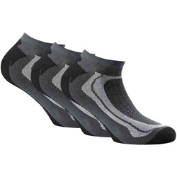 Rohner Basic Unisex Sneaker Sportsocken, 3er Pack - Sport, Baumwolle Grau 35-38