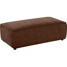 W.Schillig Hocker around-the-block Leder 120 x 39 x 60 cm Braun